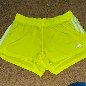 adidas athletic shorts, neon, medium